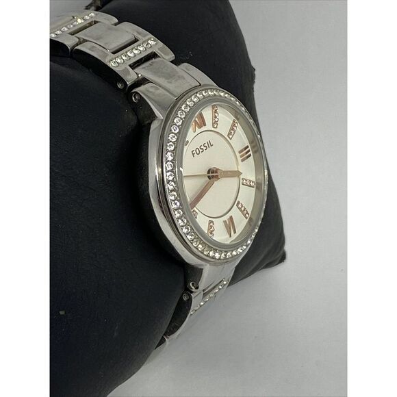 Fossil Virginia ES3741 Women's Silver Stainless Steel Analog Dial Watch EY732 - Picture 5 of 12